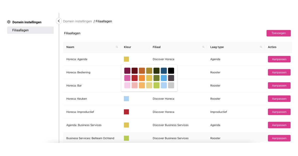 kleur aanpassen via SSP